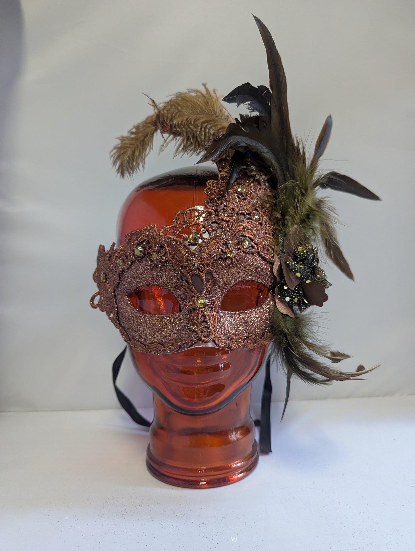 Bronze Swan with Feather