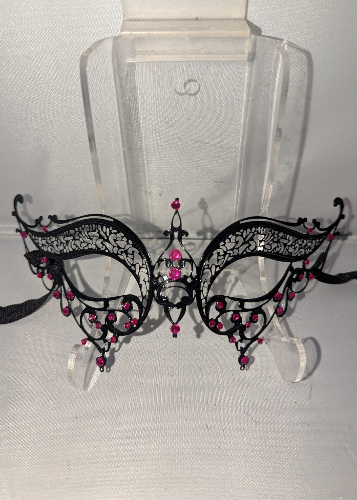 Metal Butterfly with Pink Rhinestones image 0
